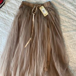 Tulle Skirt Brown Size Small